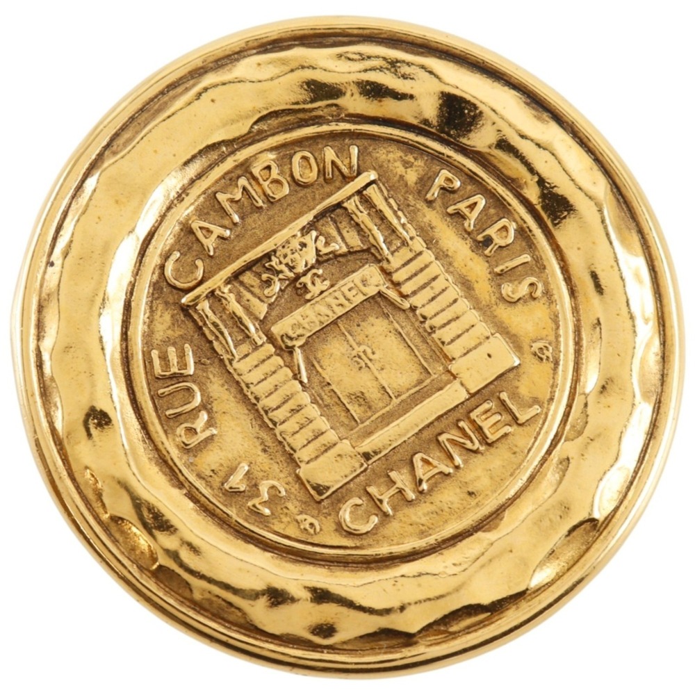 CHANEL Gold Brooch